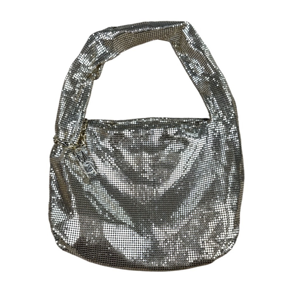 Steve Madden Gold Chainmail Shoulder Bag Metallic Shimmering Purse Glam Party